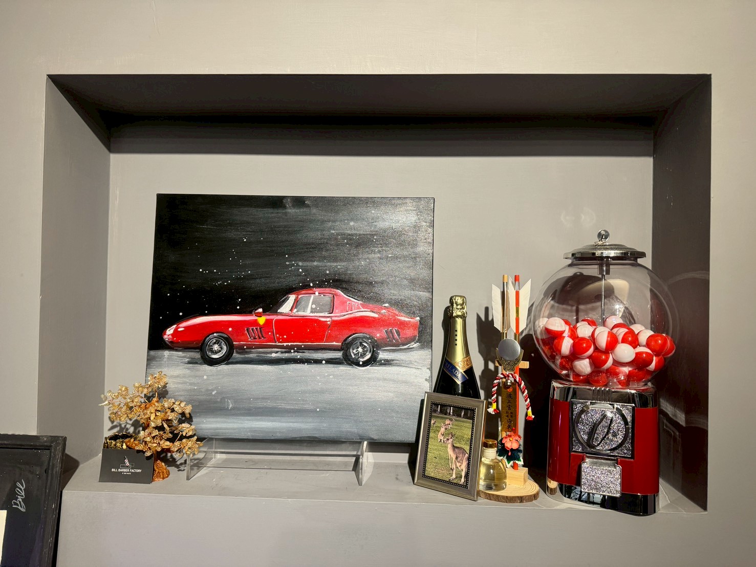 紅色跑車藝術畫作